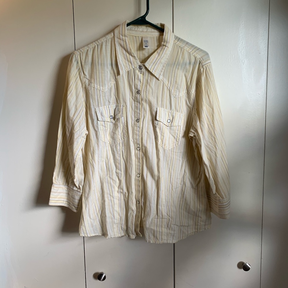 Yellow Button Down Blouse